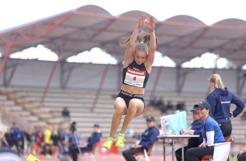 Ella Wallin tog sitt fjärde raka FM - guld i längd (Foto: Mikael Nordman)